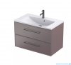 Oristo Lagom szafka podumywalkowa wisząca 80x50x45 Mokka Mat OR53-SD2S-80-21